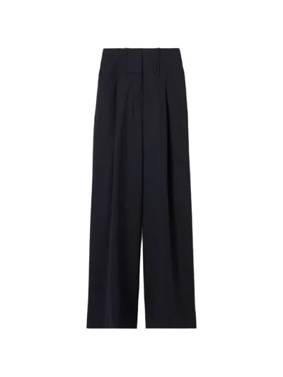 Claudie Pierlot Pinstripe-pattern Pleated Trousers In Blue