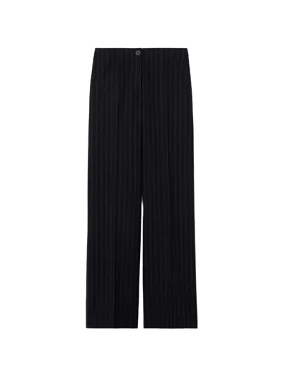 Claudie Pierlot Pinstripe-pattern Tailored Trousers In Black