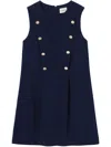 Claudie Pierlot Pleat-detail Dress In 蓝色