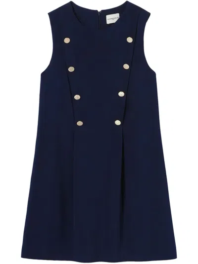 Claudie Pierlot Pleat-detail Dress In 蓝色