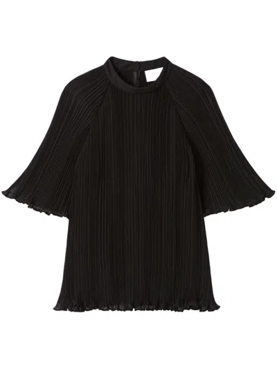 Claudie Pierlot Pleated Blouse In Blue