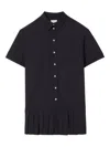 Claudie Pierlot Pleated-hem Mini Dress In Blue