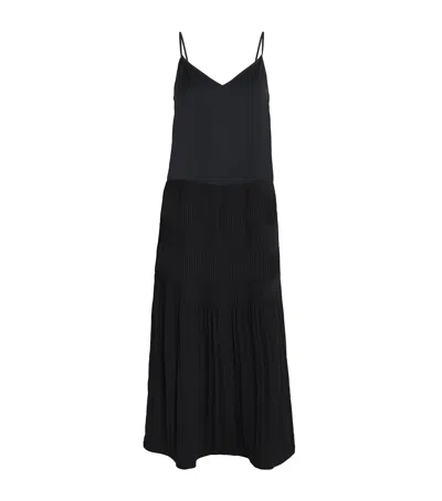 Claudie Pierlot Pleated Midi Dress In Black