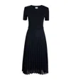 Claudie Pierlot Pleated Midi Dress In Blue