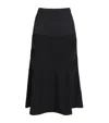 Claudie Pierlot Womens Black Two-tone Pleated Woven Midi Skirt In Black