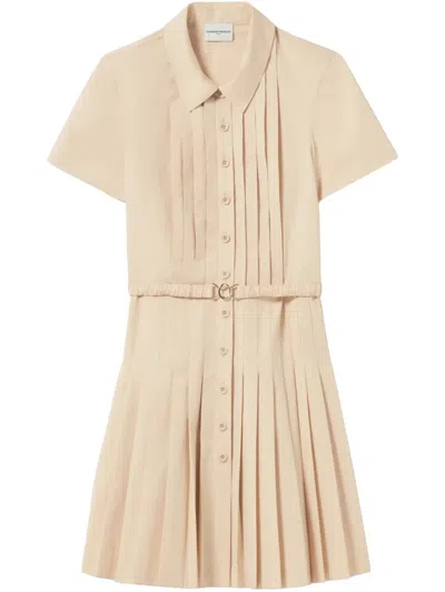 Claudie Pierlot Plissiertes Minikleid In Neutral