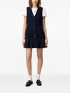 Claudie Pierlot Pleated Mini Dress In Blau