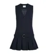Claudie Pierlot Pleated Mini Dress In Blue
