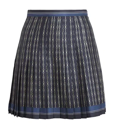 Claudie Pierlot Pleated Printed Mini Skirt In Black