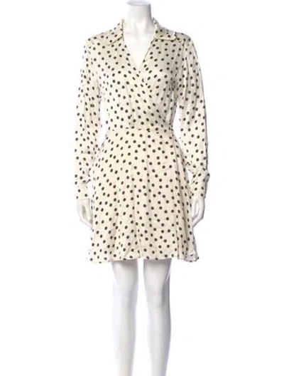 Pre-owned Claudie Pierlot Polka Dot Print Knee-length Dress In Neutral