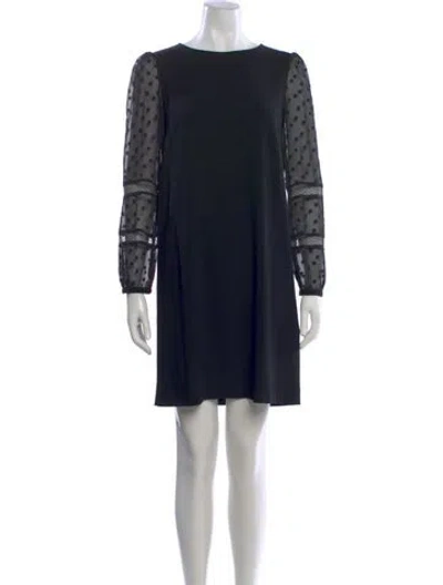 Pre-owned Claudie Pierlot Polka Dot Print Mini Dress In Black