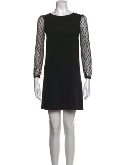 Pre-owned Claudie Pierlot Polka Dot Print Mini Dress In Black