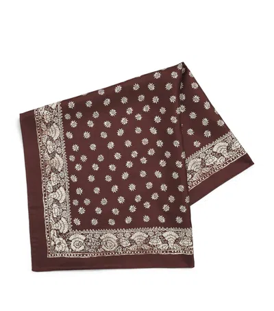 Claudie Pierlot Printed Headscarf In Brown