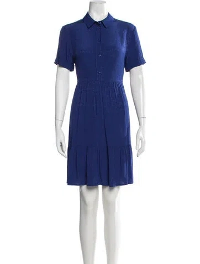 Pre-owned Claudie Pierlot Printed Knee-length Dress In Blue