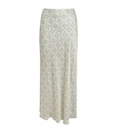 Claudie Pierlot Printed Maxi Skirt In White
