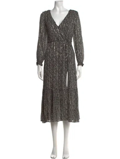 Pre-owned Claudie Pierlot Printed Midi Length Dress In Multicolor