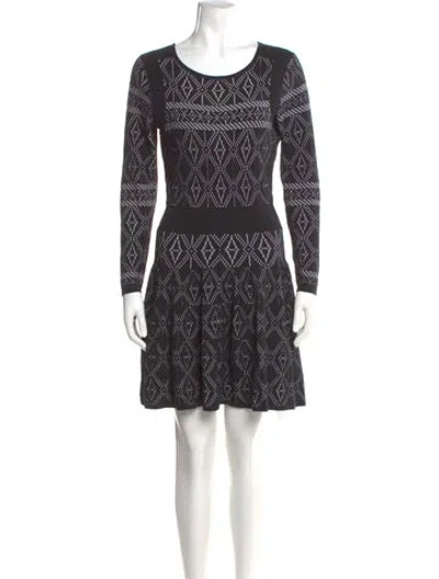 Pre-owned Claudie Pierlot Printed Mini Dress In Black