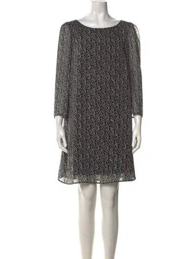 Pre-owned Claudie Pierlot Printed Mini Dress In Black