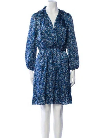 Pre-owned Claudie Pierlot Printed Mini Dress In Blue