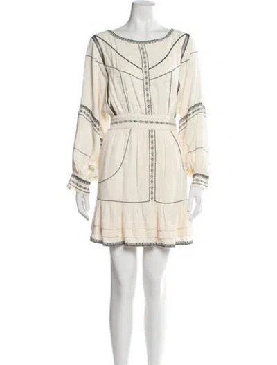 Pre-owned Claudie Pierlot Printed Mini Dress In Neutral