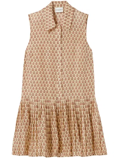 Claudie Pierlot Printed Mini Dress In Neutrals
