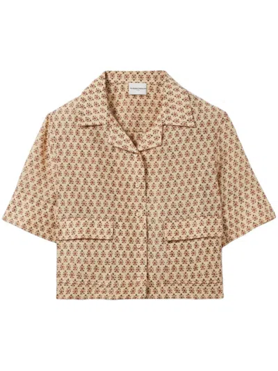 Claudie Pierlot Printed Shirt In Brown