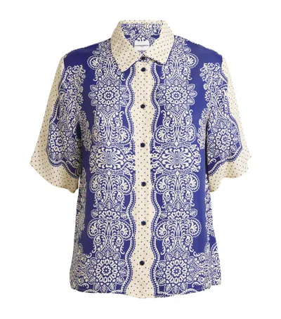 Claudie Pierlot Printed Short-sleeve Shirt In Divers