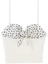 Claudie Pierlot Floral-panel Crop Top In Neutrals