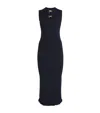 Claudie Pierlot Rib-knit Midi Dress In Blue