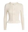 Claudie Pierlot Ruffle-trim Cardigan In Yellow