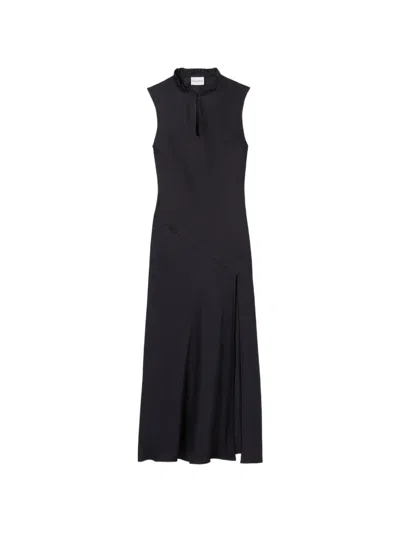 Claudie Pierlot Ruffled Midi Dress In Blue