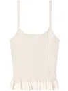 Claudie Pierlot Ruffled Tank Top In Neutrals