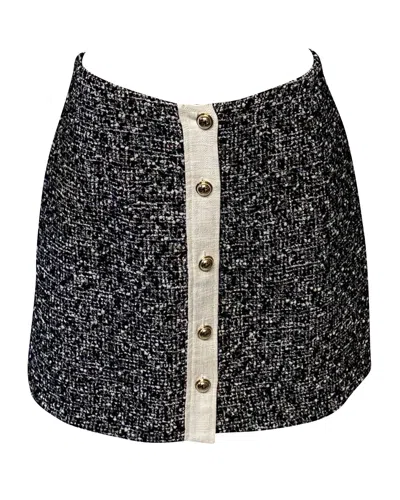 Claudie Pierlot Sasha Boucle Skirt In Black Polyester