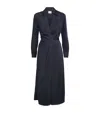 Claudie Pierlot Womens Navy Mid-length Satin Wrap Dress In Blue