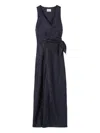 Claudie Pierlot Womens Draped Side-tie Satin Maxi Dress Navy In Blue