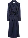 Claudie Pierlot Womens Navy Mid-length Satin Wrap Dress In Blue