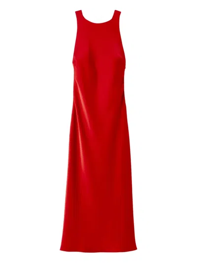 Claudie Pierlot Satin Open-back Maxi Dress