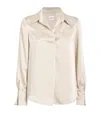 Claudie Pierlot Satin Shirt In Brown