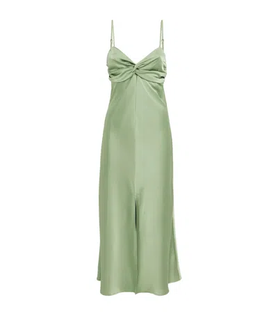 CLAUDIE PIERLOT SATIN SLEEVELESS MIDI DRESS