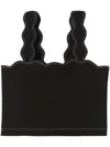 Claudie Pierlot Scallop-edge Tank Top In Black