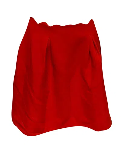 Claudie Pierlot Scalloped Skirt In Red Viscose