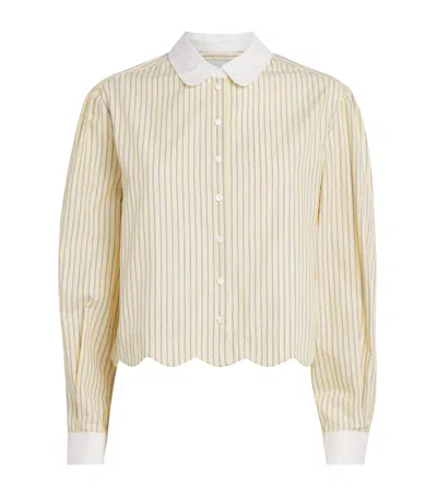 Claudie Pierlot Scalloped Stripe Shirt