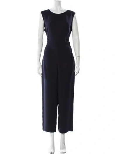 Pre-owned Claudie Pierlot Scoop Neck Jumpsuit In Blue