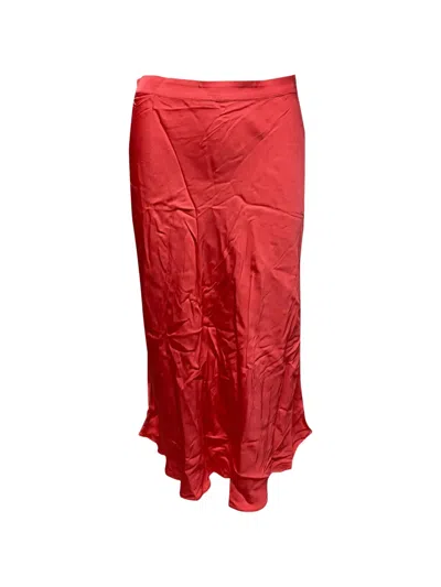 Pre-owned Claudie Pierlot Selma Midi Skirt In Red