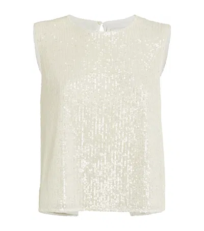 Claudie Pierlot Sequinned Top In Nude