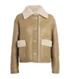 CLAUDIE PIERLOT SHEARLING LEATHER JACKET