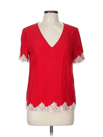 Pre-owned Claudie Pierlot Short Sleeve Blouse In Red