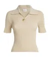 Claudie Pierlot Short-sleeve Polo Sweater In Neutral