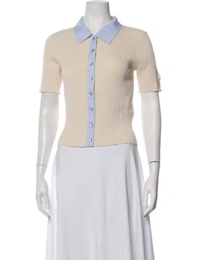 Pre-owned Claudie Pierlot Short Sleeve Polo W/ Tags In Neutrals