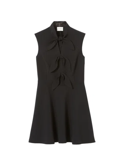 Claudie Pierlot Short Tie-neck Dress In Black